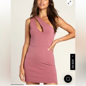 Lulu's Mauve One-Shoulder Dress